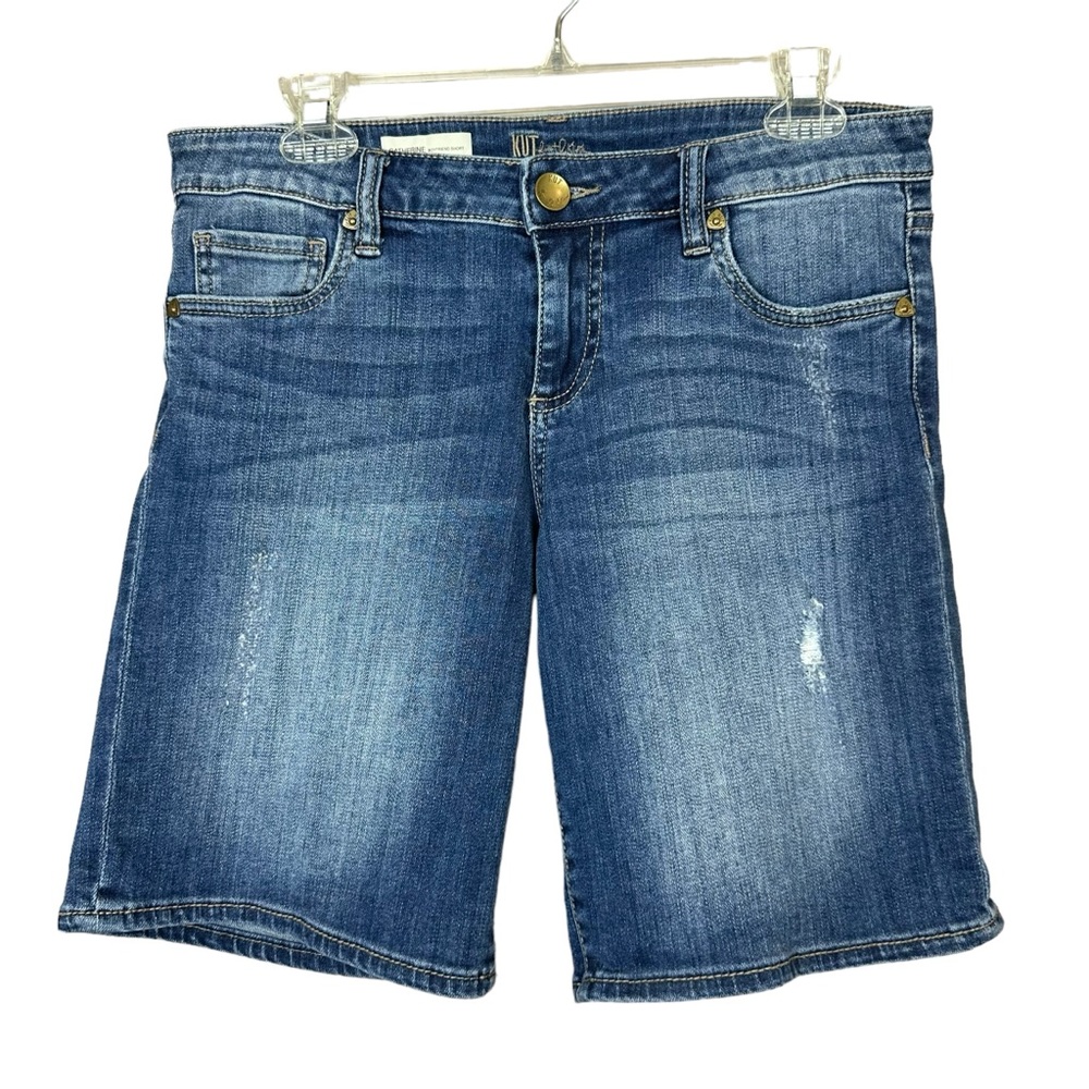 Kut From the Kloth Catherine Boyfriend Blue Denim Short Women Sz 6